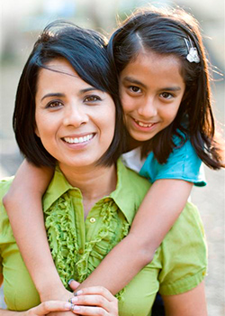 photo of mother and daughter